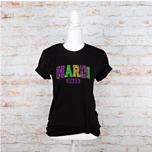 Imitation Glitter Mardi Gras T-shirt/Sweatshirt