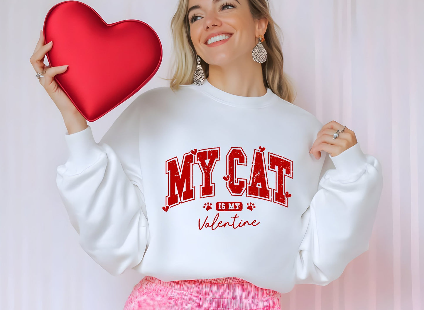 My Cat is my Valentines T-shirt/Sweatshirt