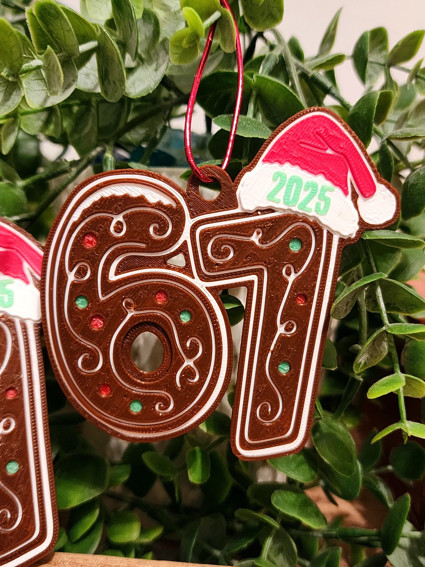 3D Six seven 2025 Christmas Ornament