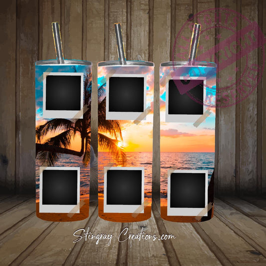 Sunset Beach Photo Tumbler