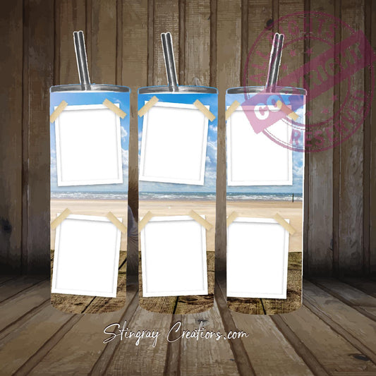 Beach Photo Tumbler.