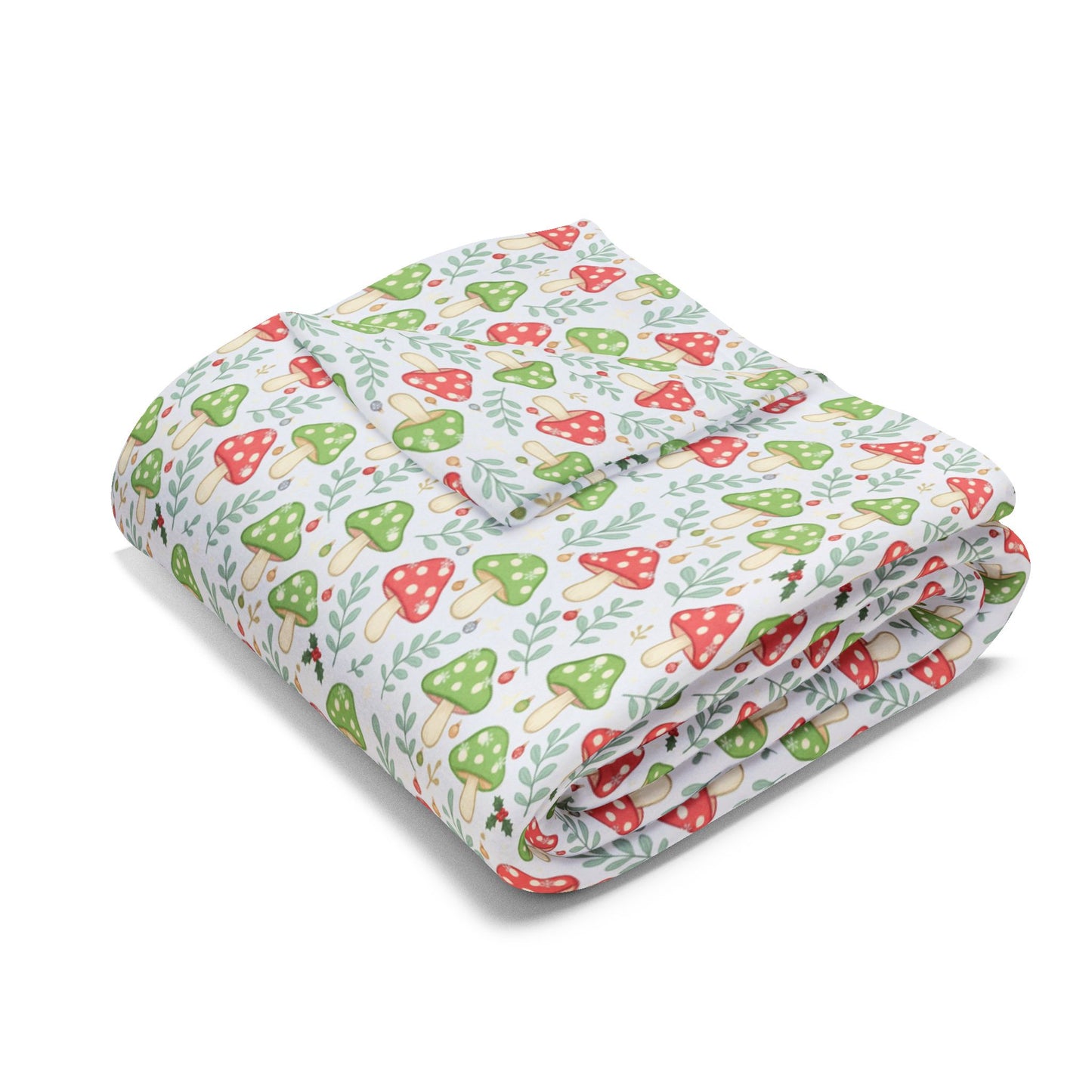 Whimsical Holiday Shrooms Blanket