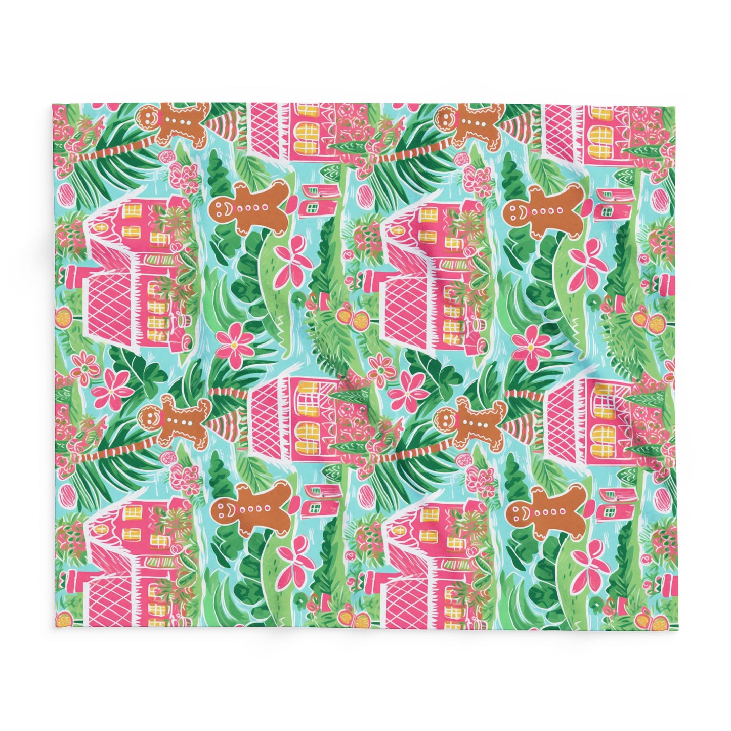 Tropical Gingerbread Paradise Blanket