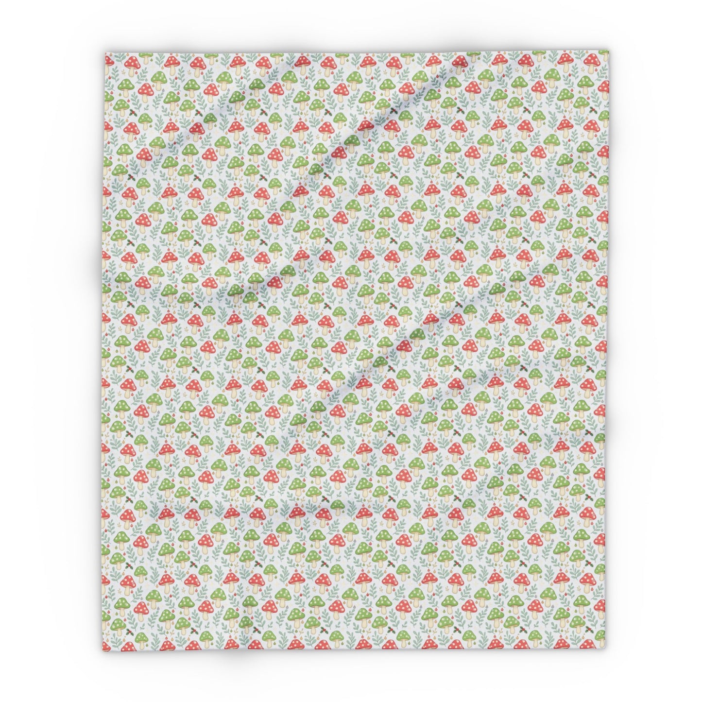Whimsical Holiday Shrooms Blanket
