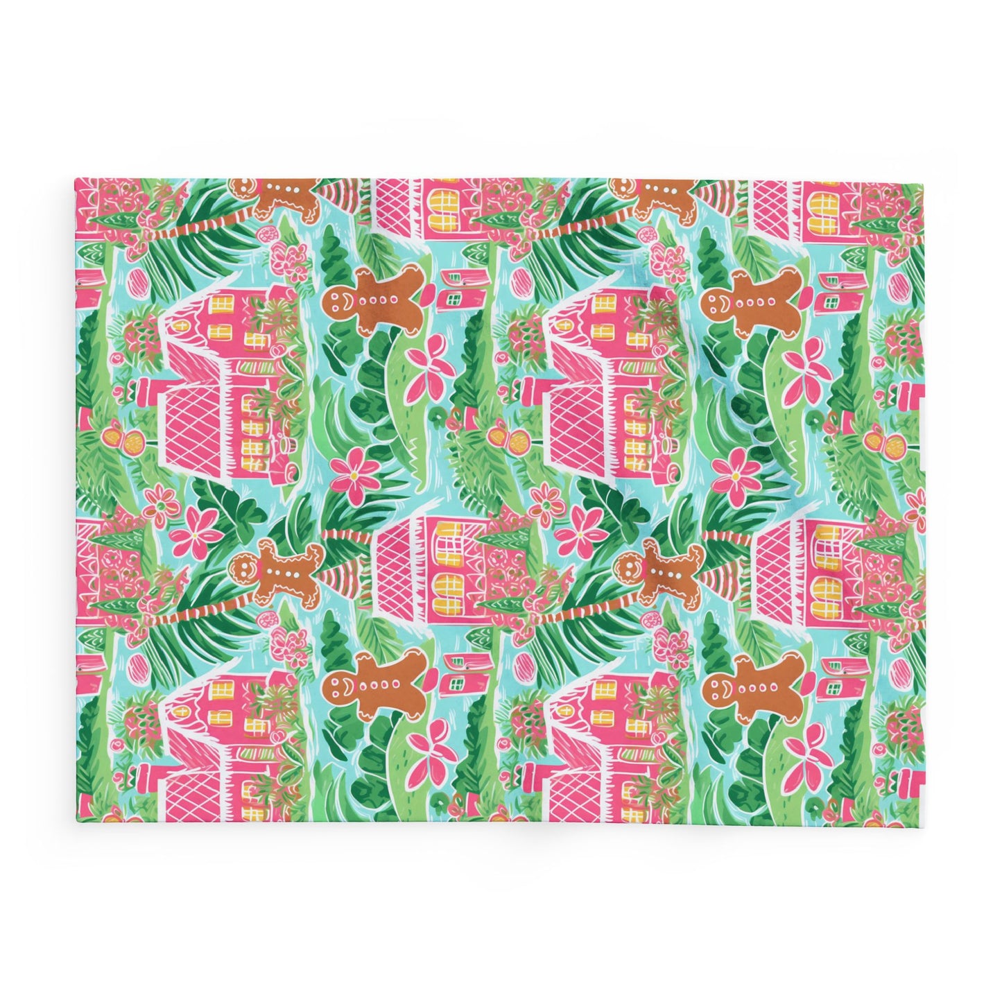 Tropical Gingerbread Paradise Blanket