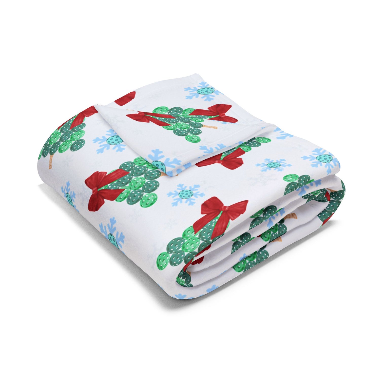 Snowflakes & Pickleball Blanket