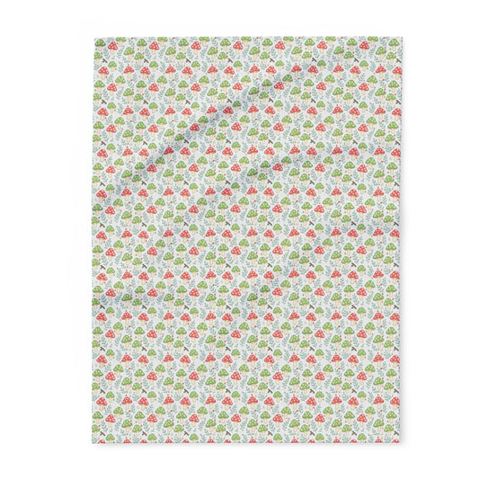 Whimsical Holiday Shrooms Blanket