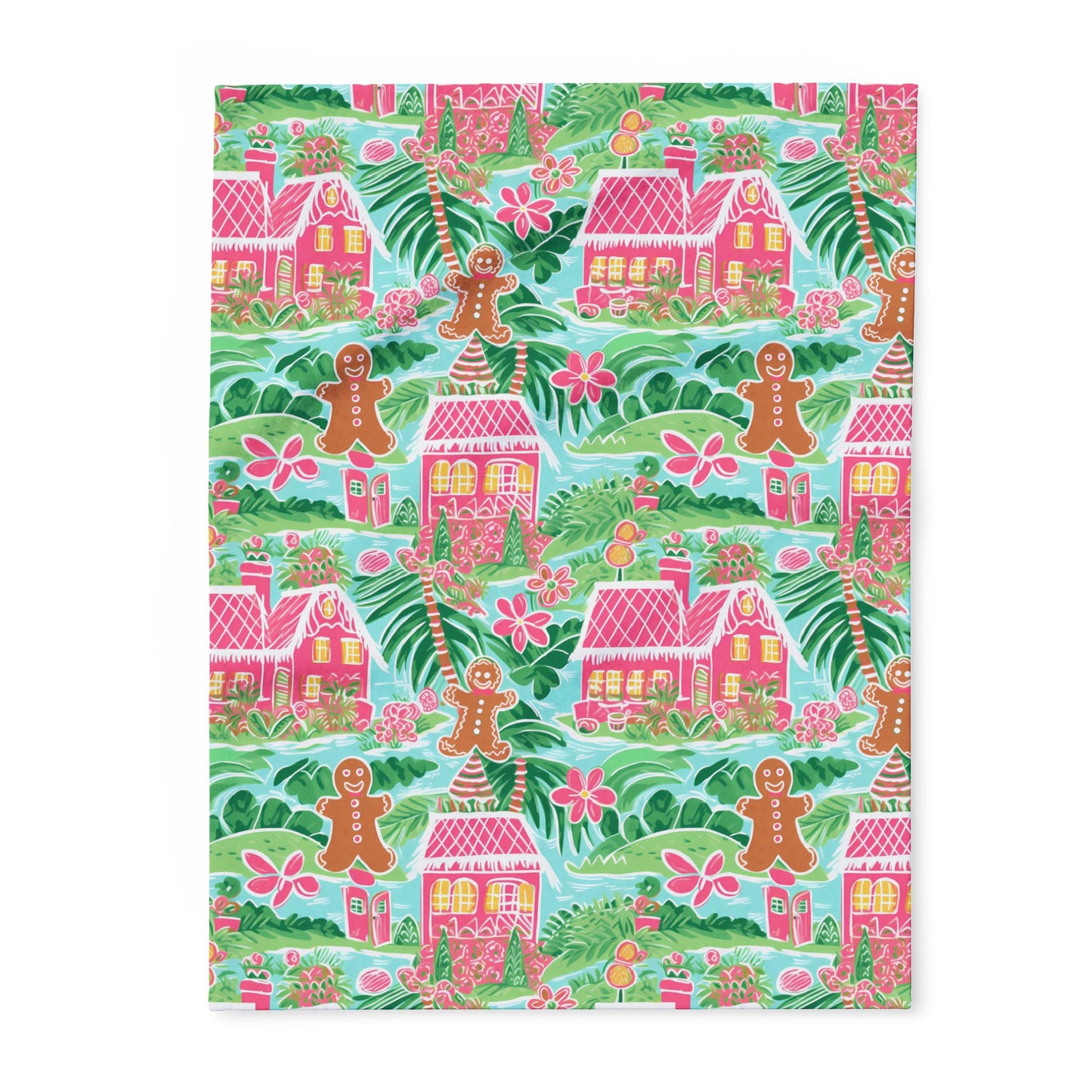 Tropical Gingerbread Paradise Blanket