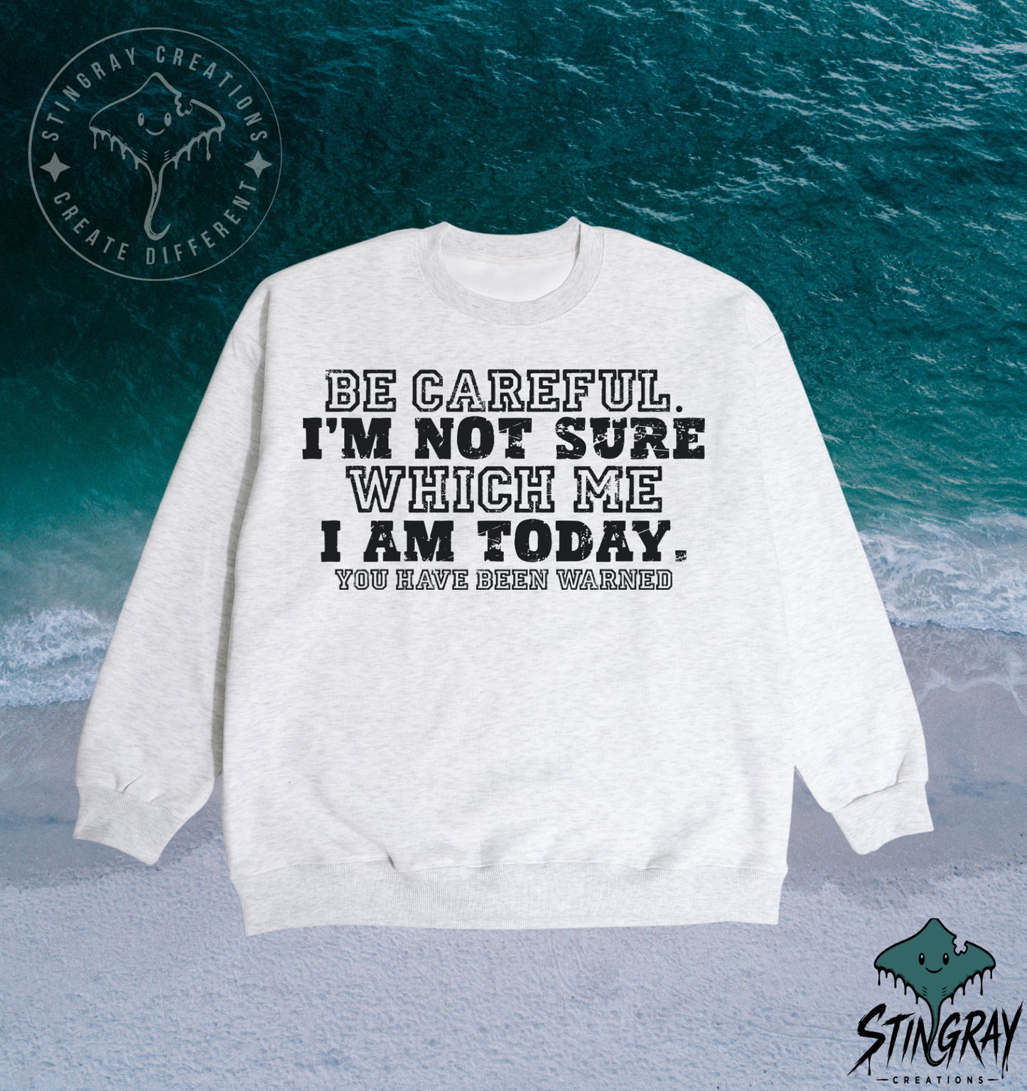 Be Careful, I’m Not Sure Which Me I Am Today T-Shirt &amp; Crewneck Sweatshirt | Funny Sarcastic Shirt