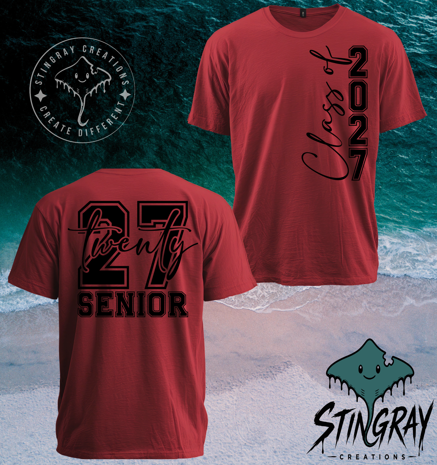 Twenty Seven Senior 2027 T Shirt & Crewneck Sweatshirt | Class of 2027 Apparel