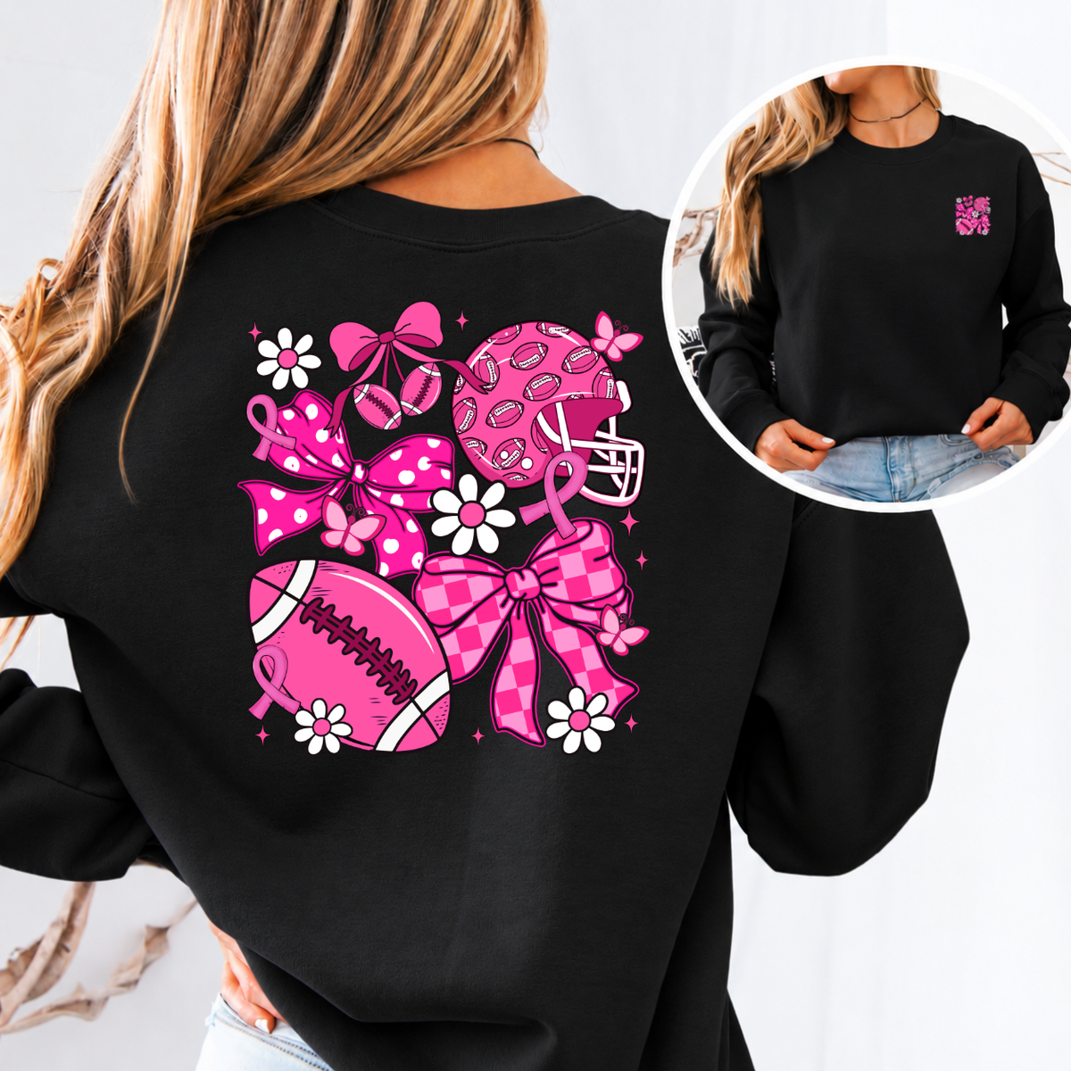 Pink Out Football Breast Cancer Awareness T-Shirt & Sweatshirt