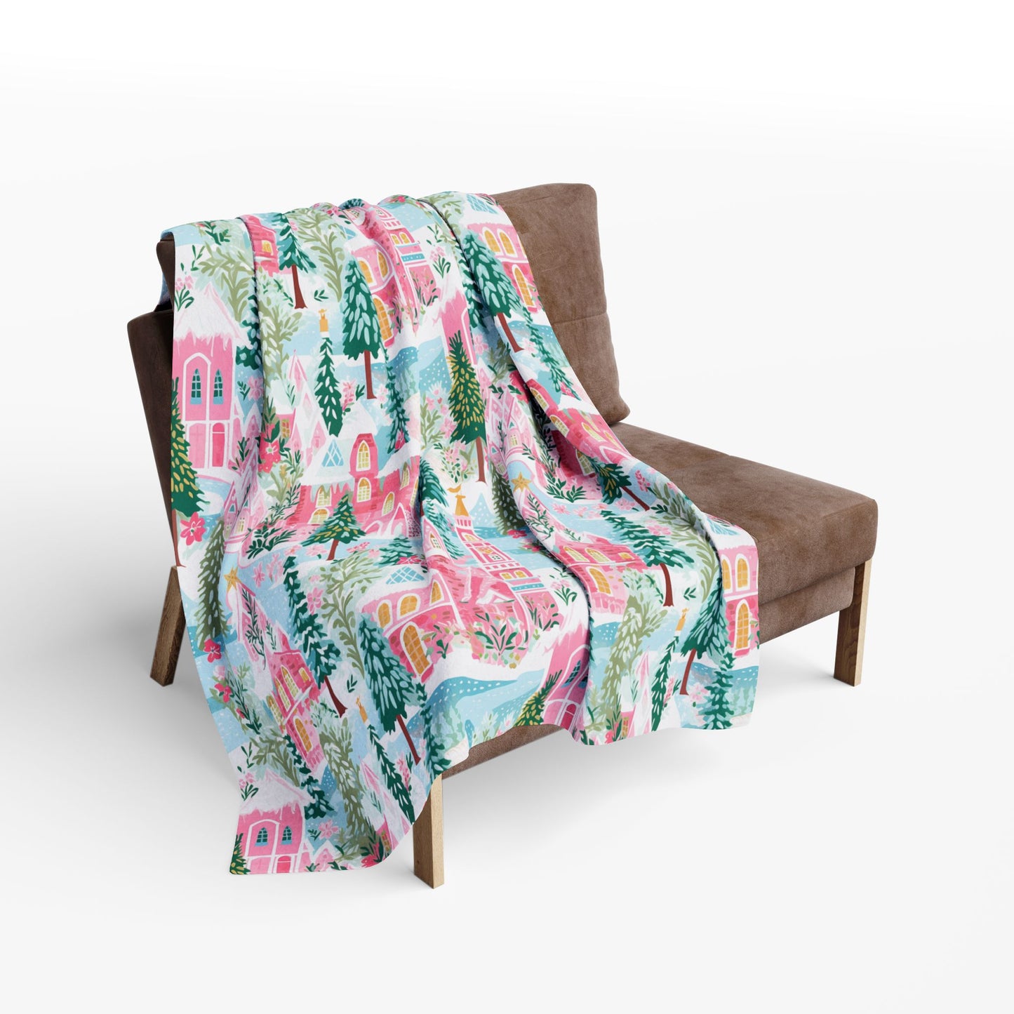Snowy Pink Palaces Blanket