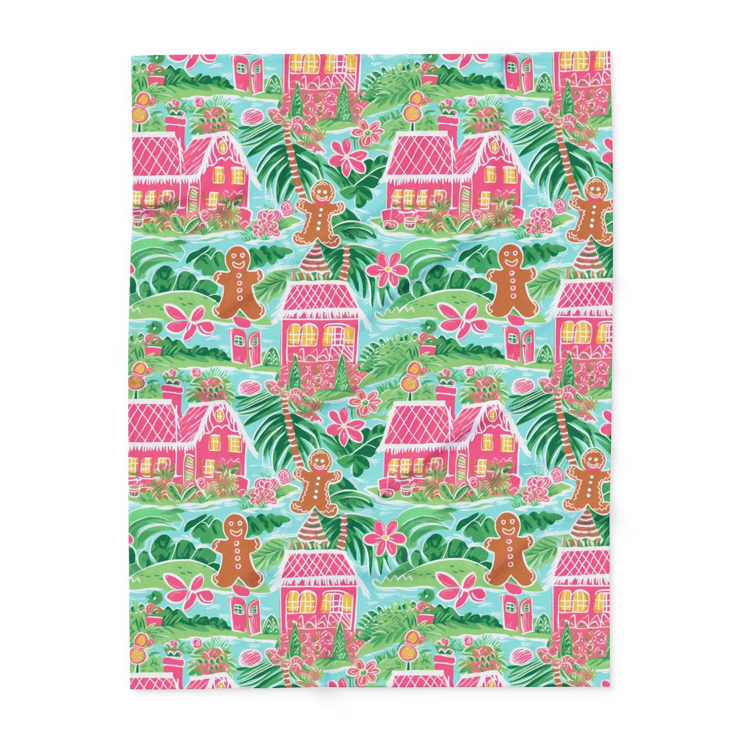 Tropical Gingerbread Paradise Blanket