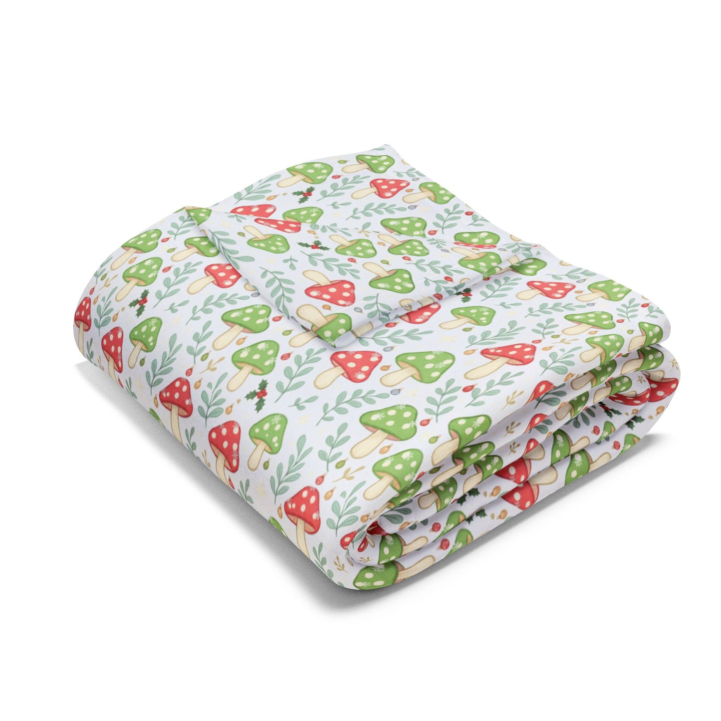 Whimsical Holiday Shrooms Blanket