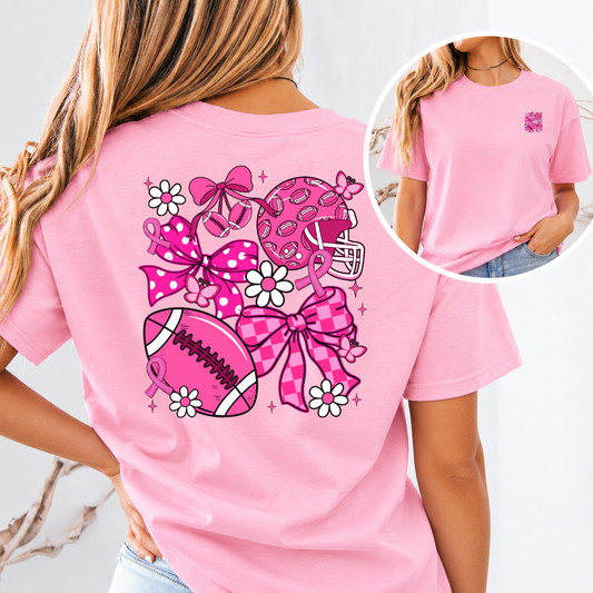 Pink Out Football Breast Cancer Awareness T-Shirt & Sweatshirt