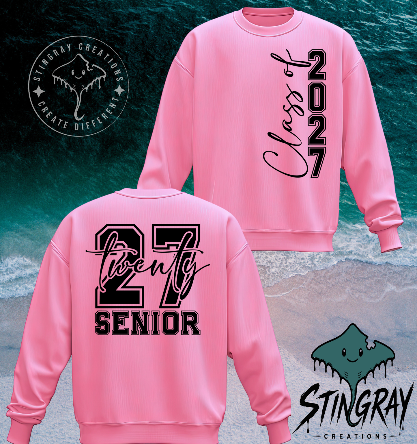 Twenty Seven Senior 2027 T Shirt & Crewneck Sweatshirt | Class of 2027 Apparel