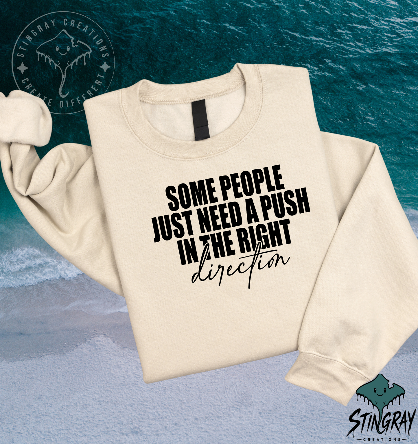 Some People Just Need a Push T-Shirt & Crewneck Sweatshirt | Funny Sarcastic Shirt