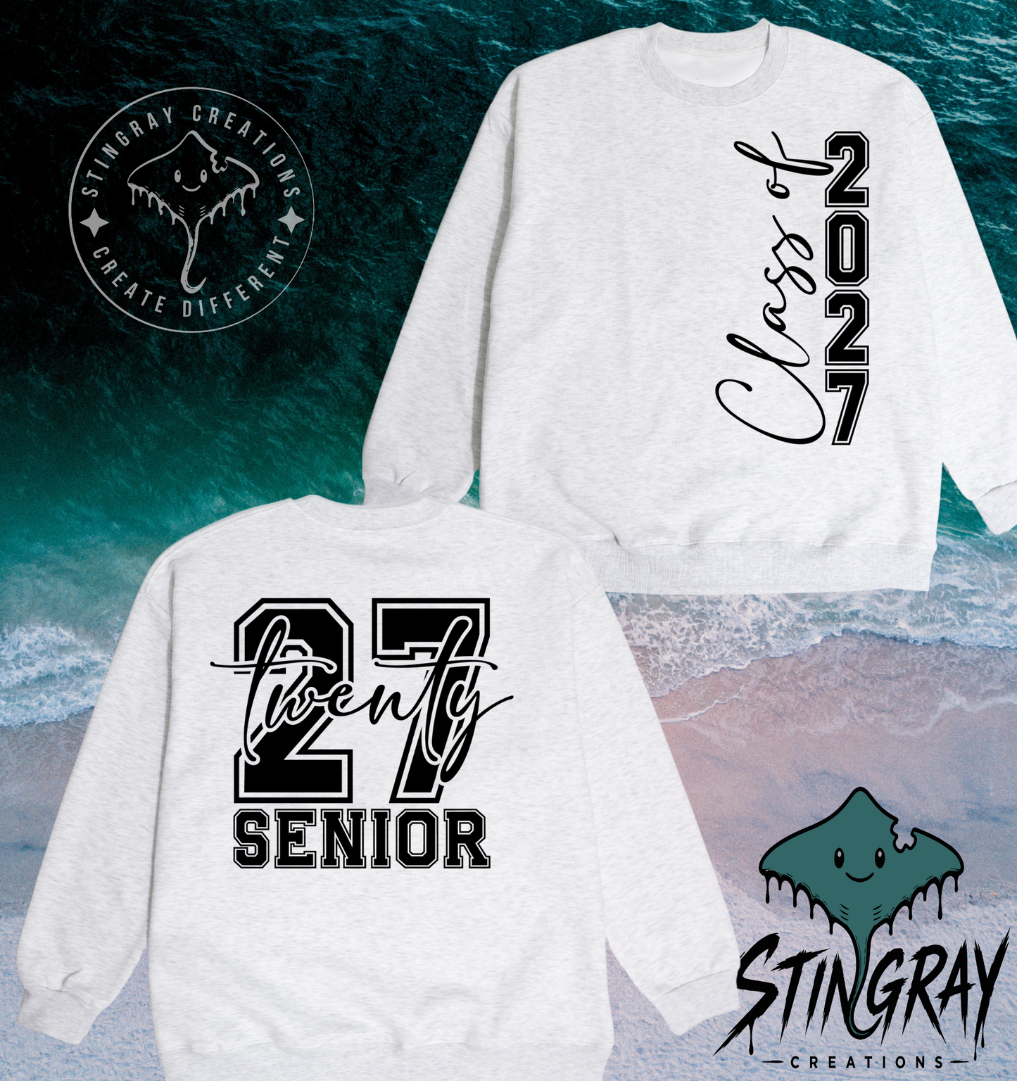Twenty Seven Senior 2027 T Shirt & Crewneck Sweatshirt | Class of 2027 Apparel