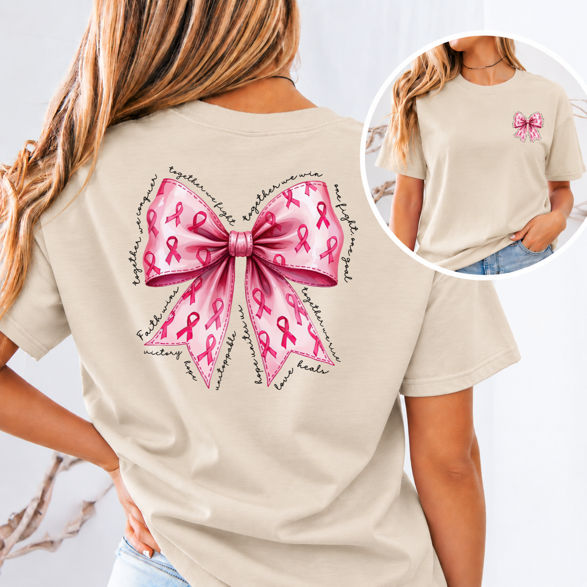 Together We Conquer Breast Cancer Awareness T-Shirt & Sweatshirt