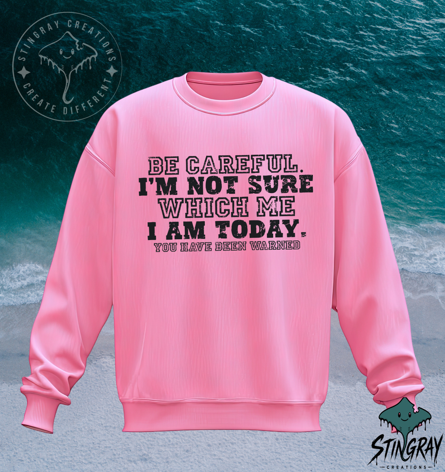 Be Careful, I’m Not Sure Which Me I Am Today T-Shirt &amp; Crewneck Sweatshirt | Funny Sarcastic Shirt