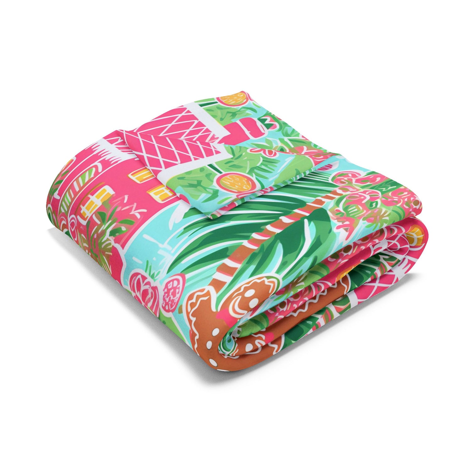 Tropical Gingerbread Paradise Blanket