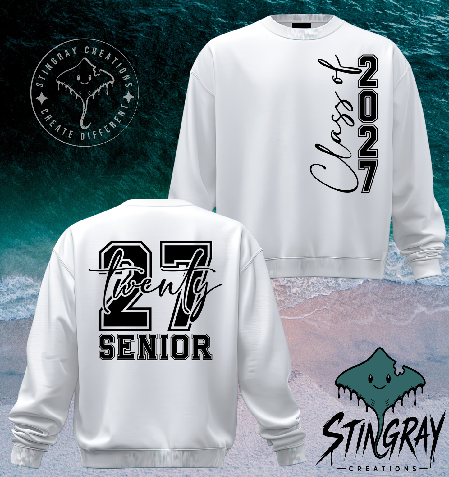 Twenty Seven Senior 2027 T Shirt & Crewneck Sweatshirt | Class of 2027 Apparel