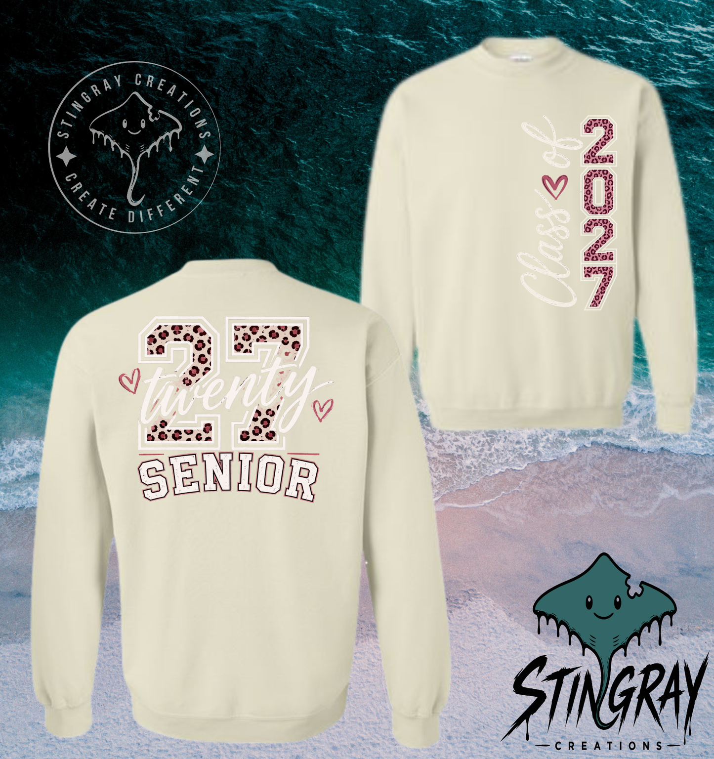 Twenty Seven Senior 2027 T Shirt & Crewneck Sweatshirt | Class of 2027 Apparel