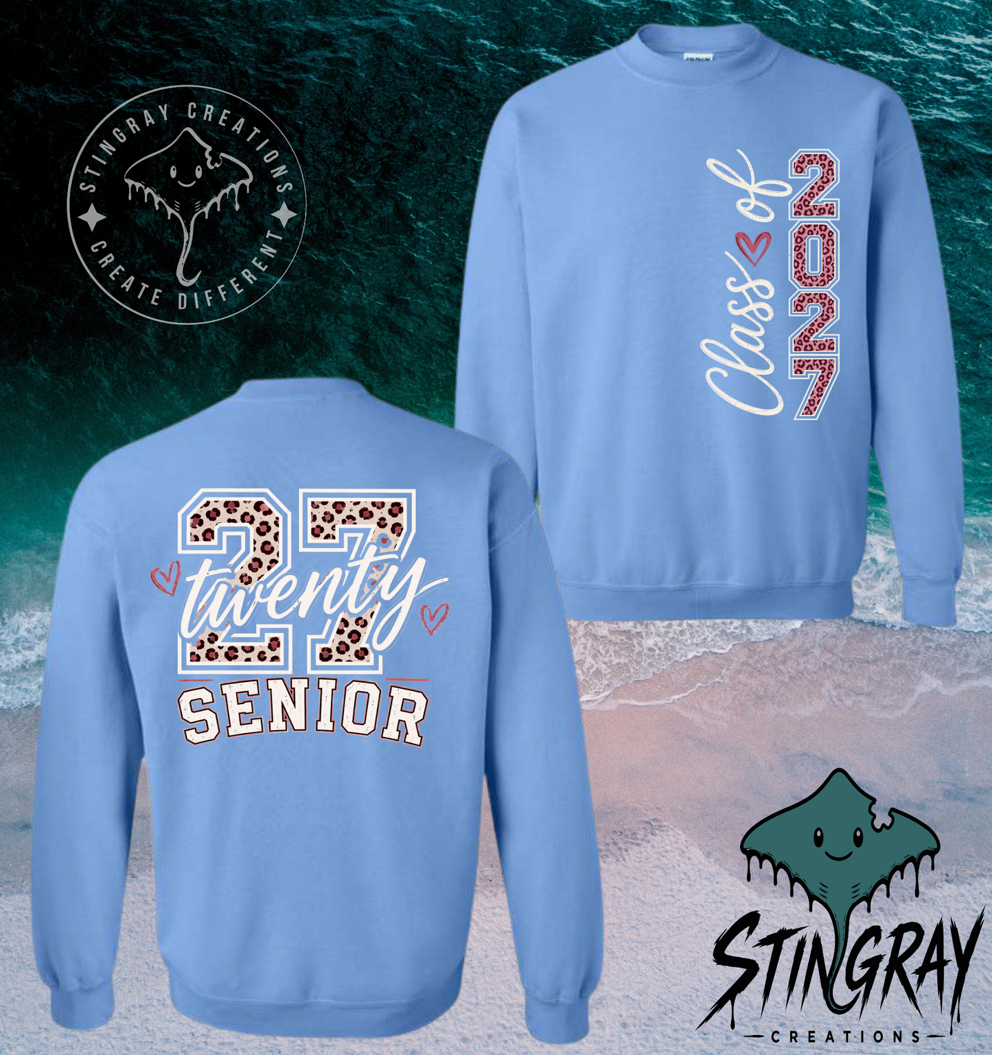 Twenty Seven Senior 2027 T Shirt & Crewneck Sweatshirt | Class of 2027 Apparel