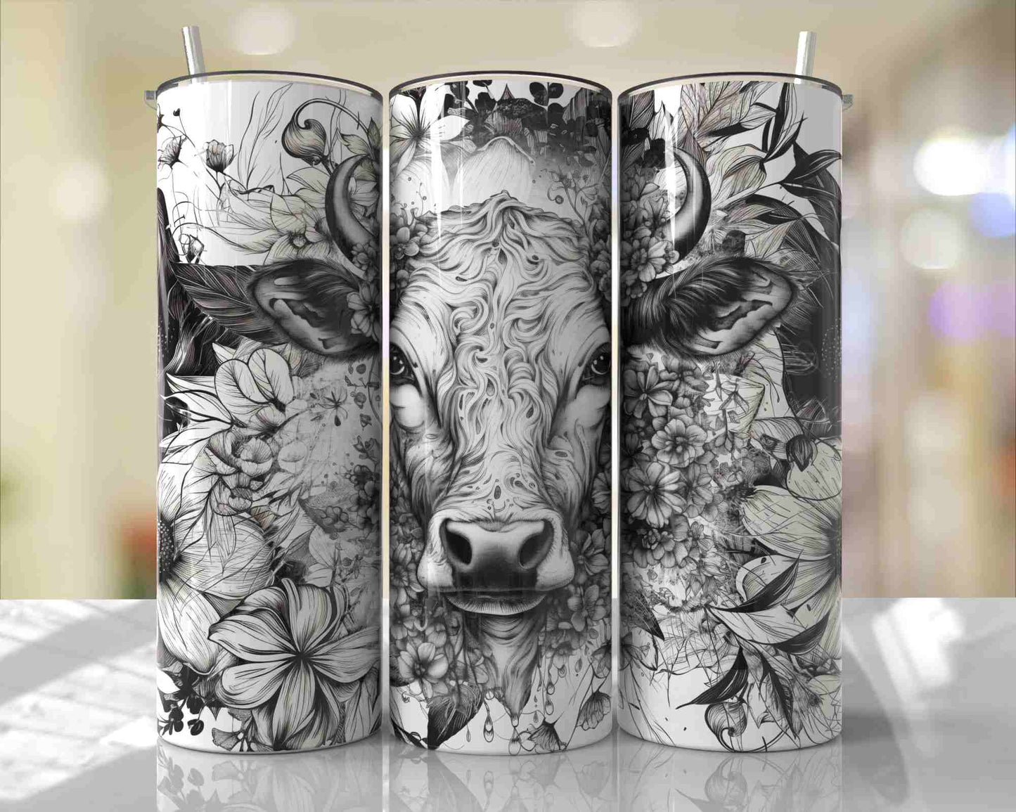 Western Floral Cow