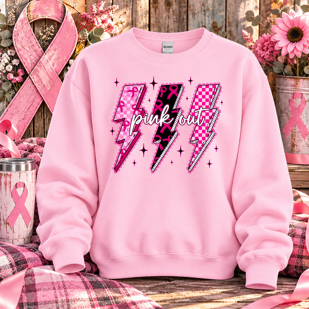 Pink Out Breast Cancer Awareness T-Shirt & Sweatshirt