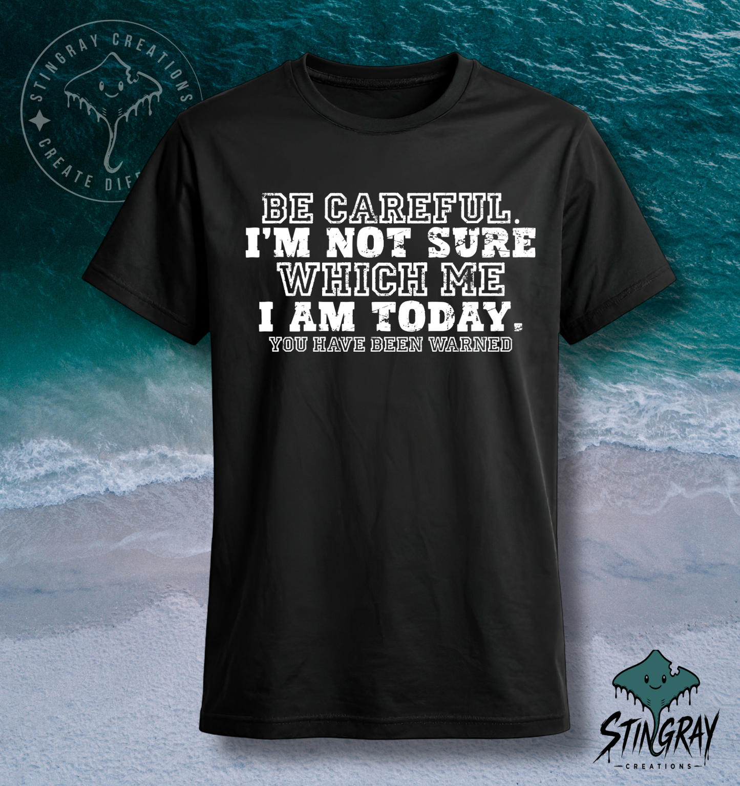Be Careful, I’m Not Sure Which Me I Am Today T-Shirt &amp; Crewneck Sweatshirt | Funny Sarcastic Shirt