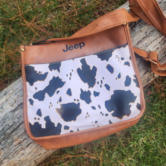 Khaki Cow Print 4x4 bag