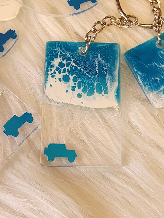 Beach Jeep Keychains