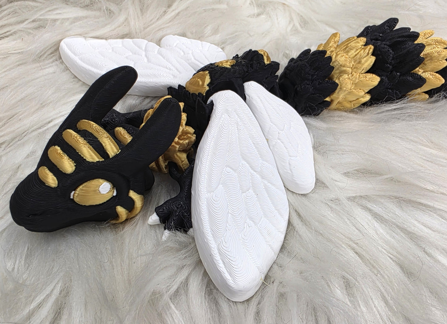 3D Printed Articulated Bee Dragon Fidget Toy | Cute Fantasy Bee Collectible