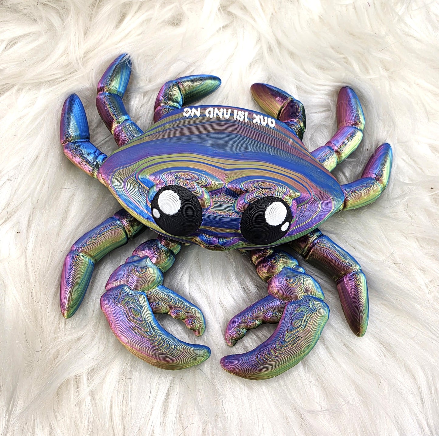3D Printed Oak Island NC Crab Articulated Fidget Toy | Coastal Crab Collectible