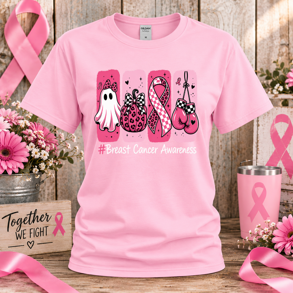 Spooky Strong Breast Cancer Awareness T-Shirt & Sweatshirt