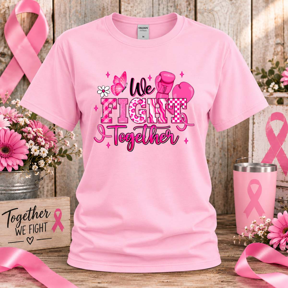 We Fight Together Breast Cancer Awareness T-Shirt & Sweatshirt