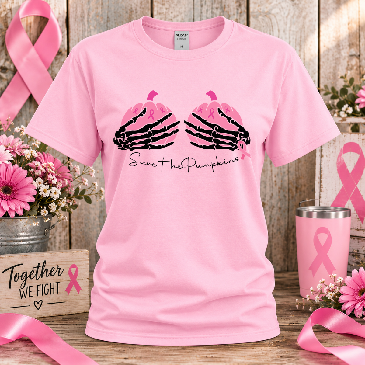 Save the Pumpkins Breast Cancer Awareness T-Shirt & Sweatshirt