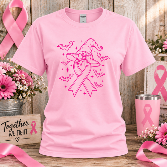 Pink Witch Breast Cancer Awareness T-Shirt & Sweatshirt