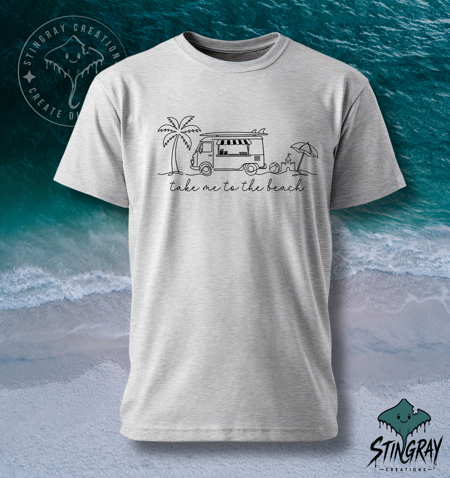 Take Me to the Beach T Shirt | Beach Van Graphic Tee | Coastal Summer Shirt | Beach Lover Gift
