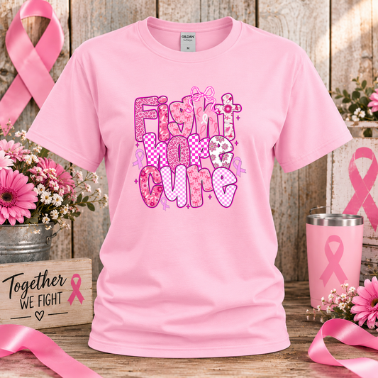 Fight Hope Cure Breast Cancer Awareness T-Shirt & Sweatshirt