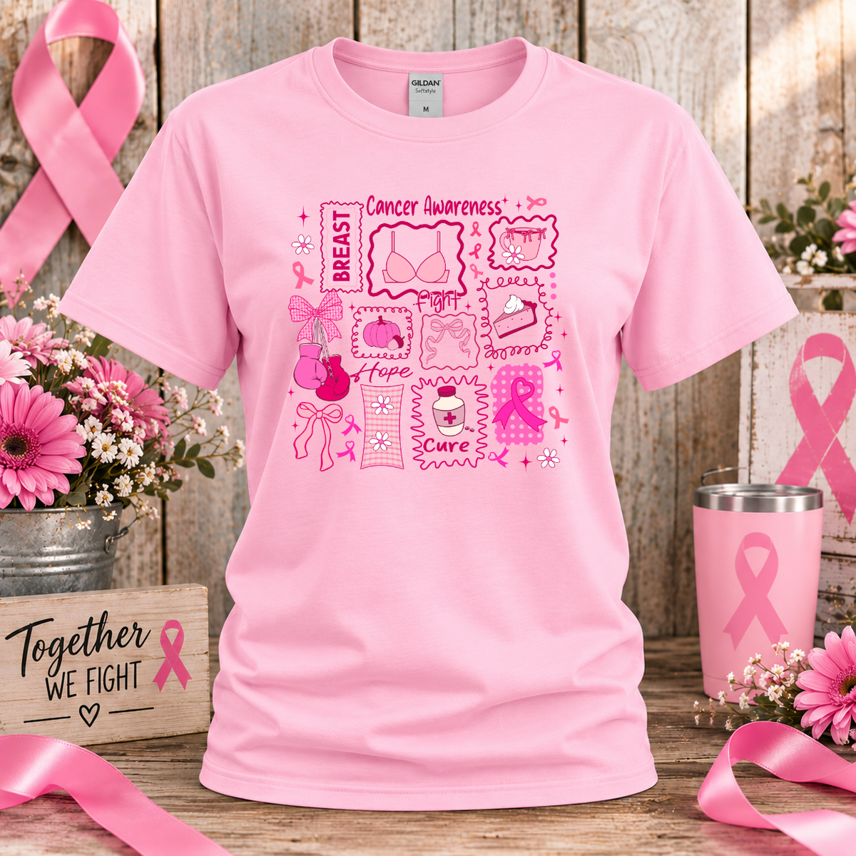 Breast Cancer Awareness Collage T-Shirt & Sweatshirt
