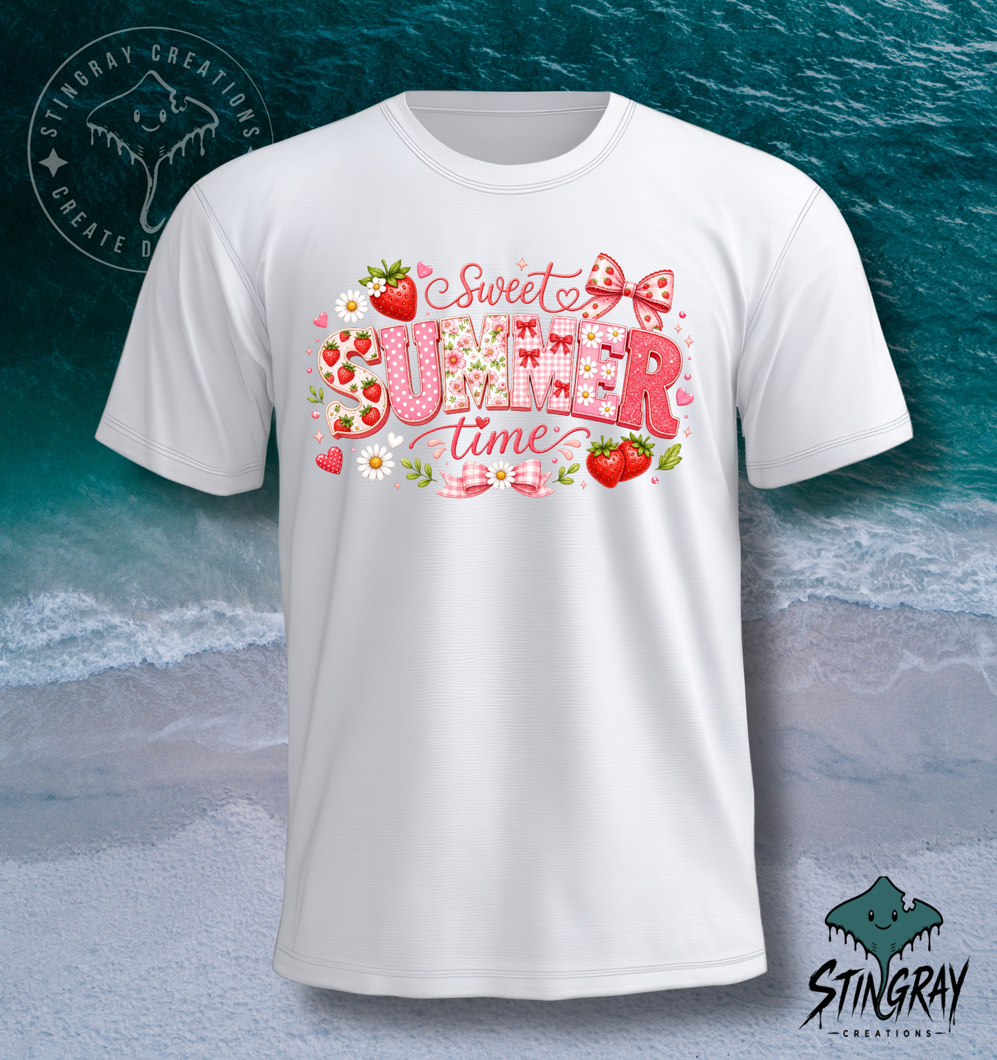 Sweet Summer Time Shirt | Strawberry Summer Graphic Tee | Cute Summer T Shirt