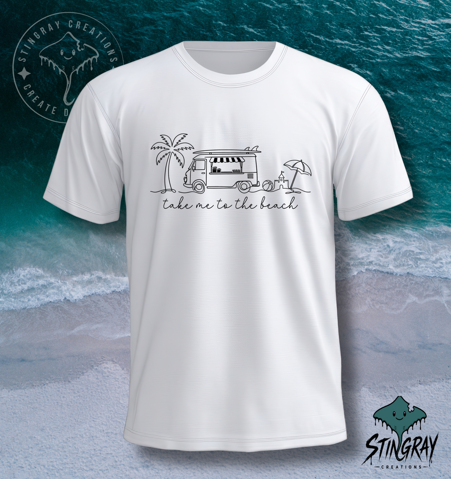 Take Me to the Beach T Shirt | Beach Van Graphic Tee | Coastal Summer Shirt | Beach Lover Gift