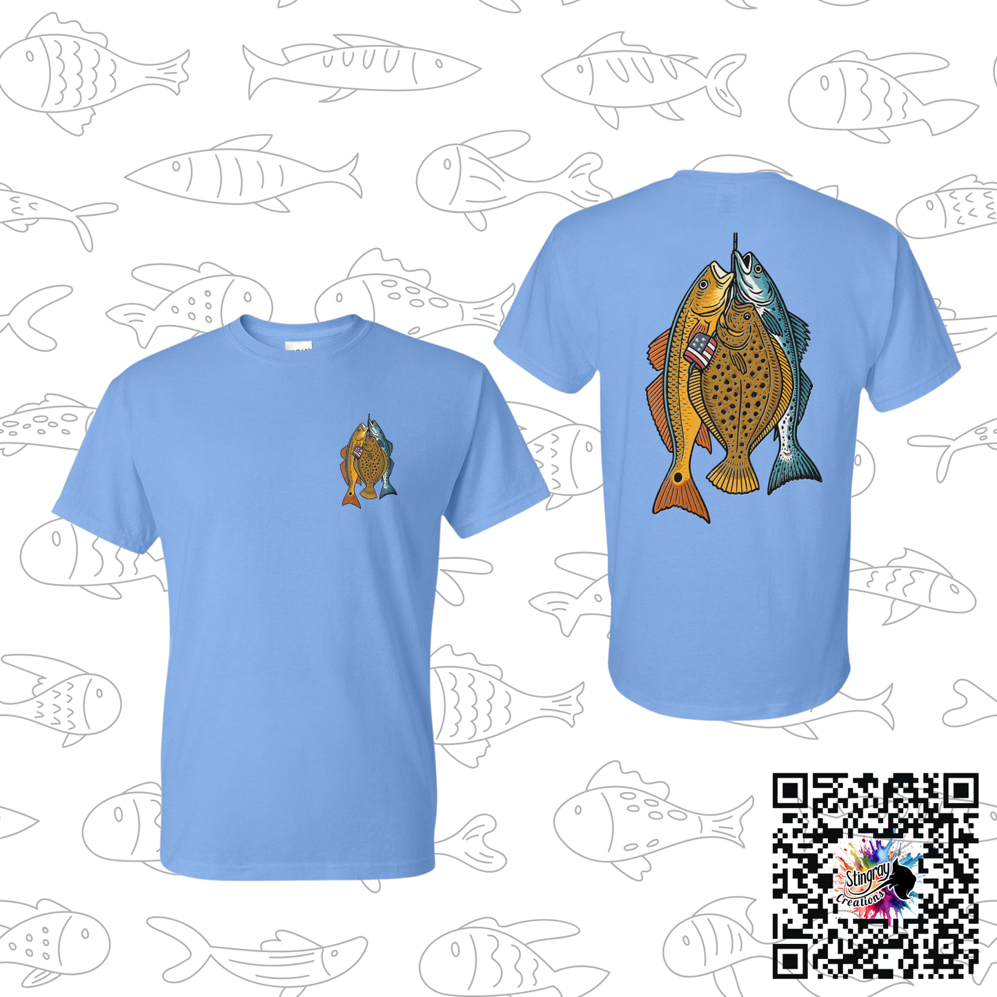 Hooked on Freedom Fishing Tee