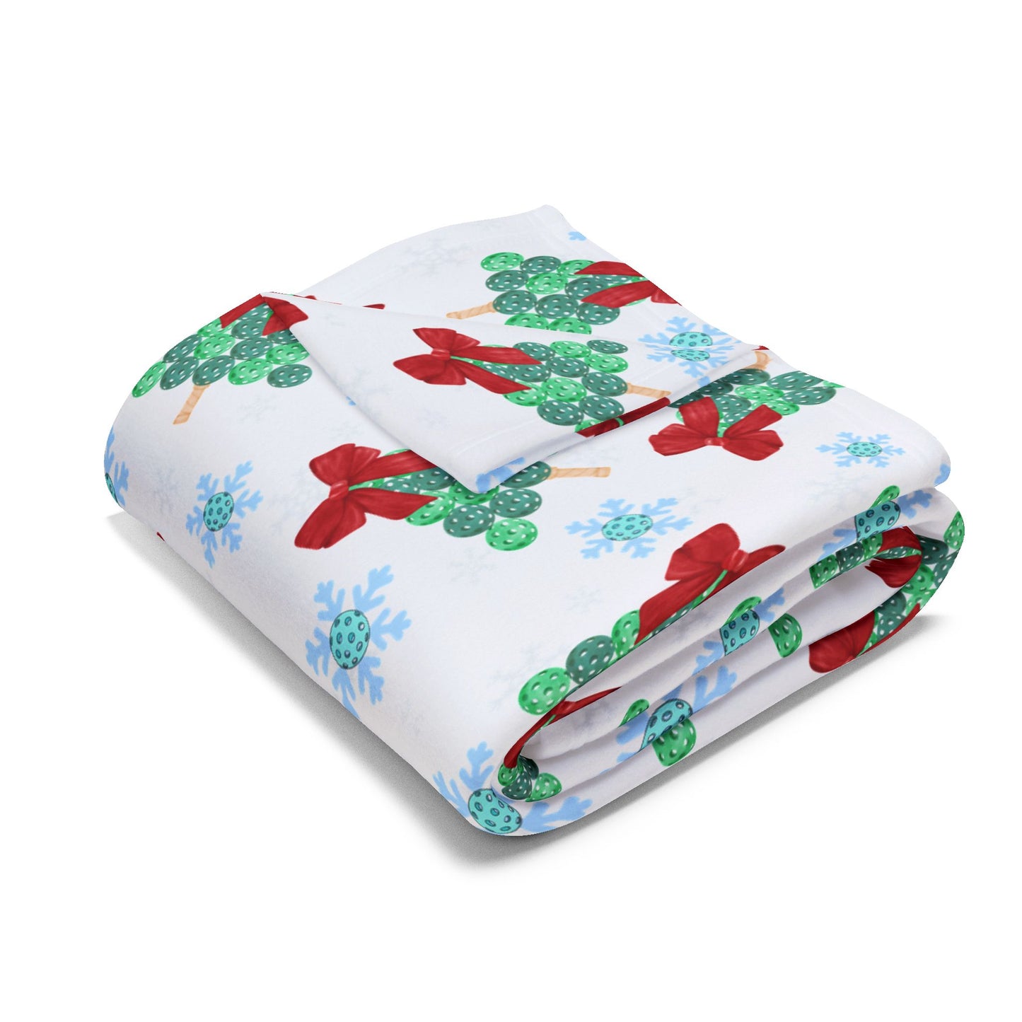 Snowflakes & Pickleball Blanket