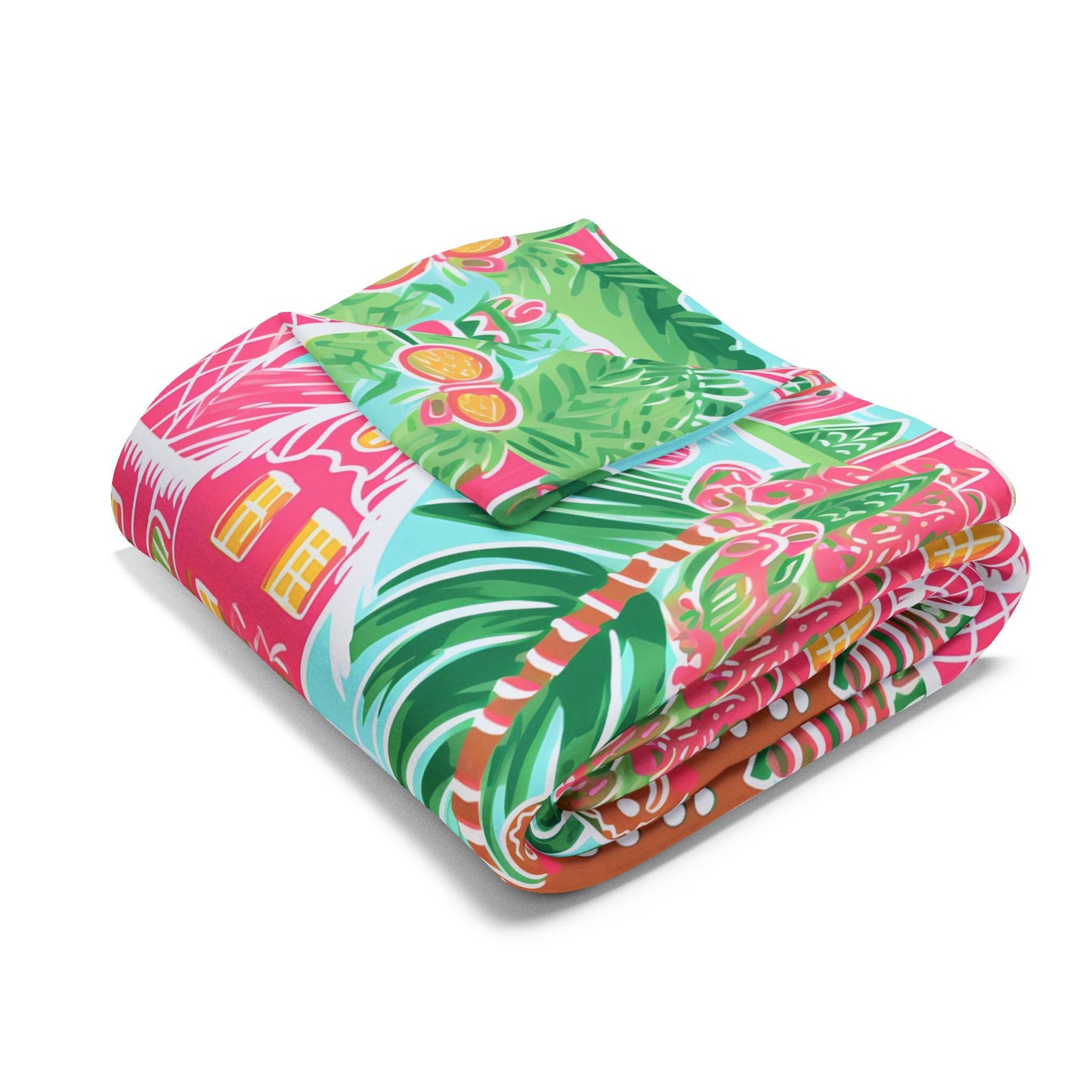 Tropical Gingerbread Paradise Blanket