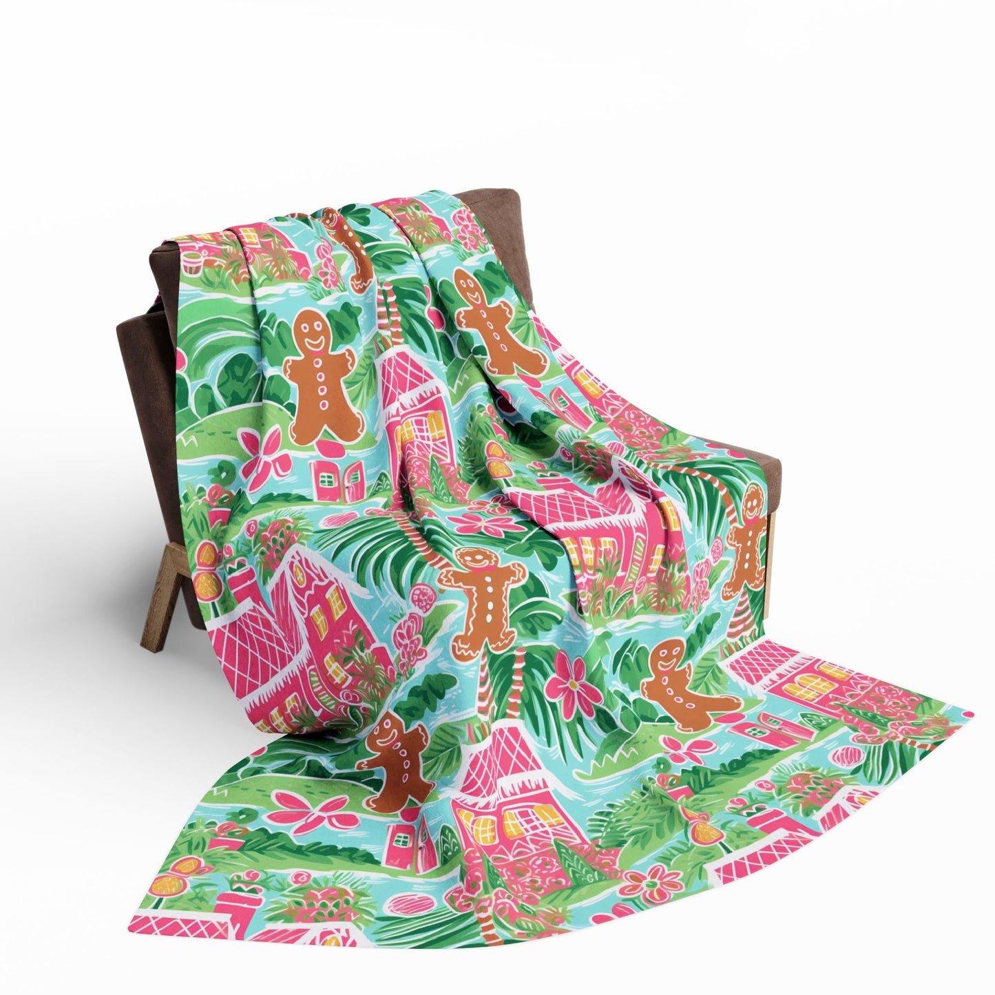 Tropical Gingerbread Paradise Blanket
