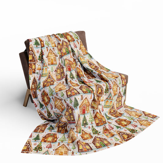 Frosted Gingerbread Lane Blanket