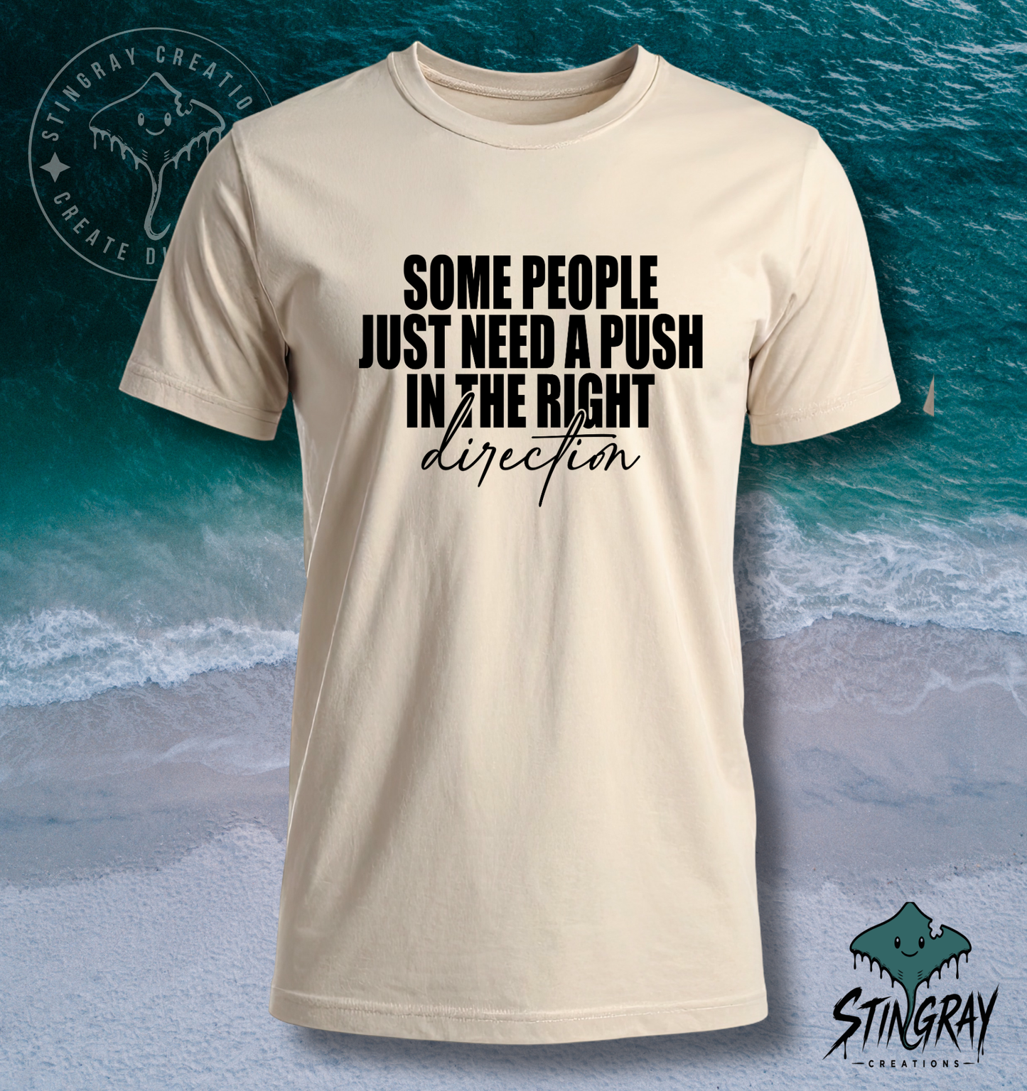 Some People Just Need a Push T-Shirt & Crewneck Sweatshirt | Funny Sarcastic Shirt